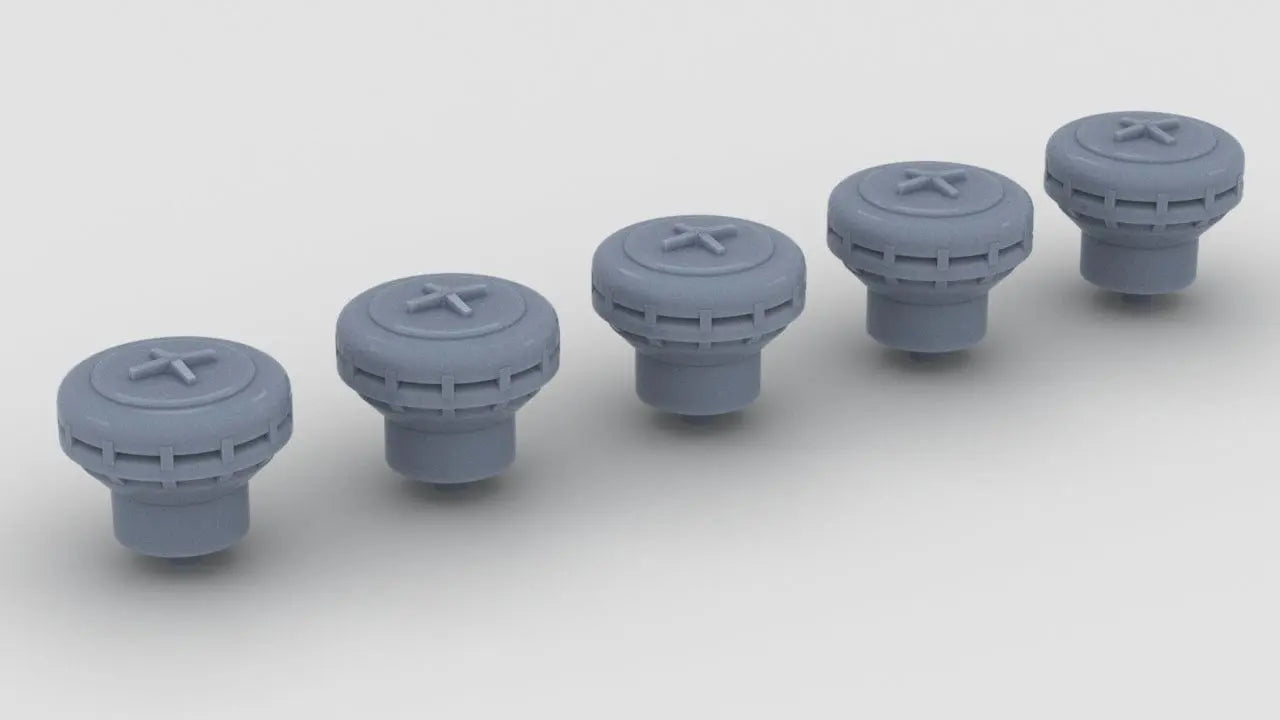 1/100 Italy Roma Mushroom Diam 6mm Set (5pcs) - distefan 3d print