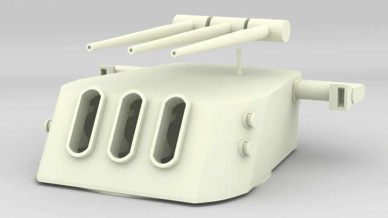1/100 USN 6-inch/47 Mark 16 Gun Set Resin3Dinteractive