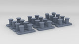 1/100 USS Helena (CL-50) Double Bitt Bollard Set (12pcs)