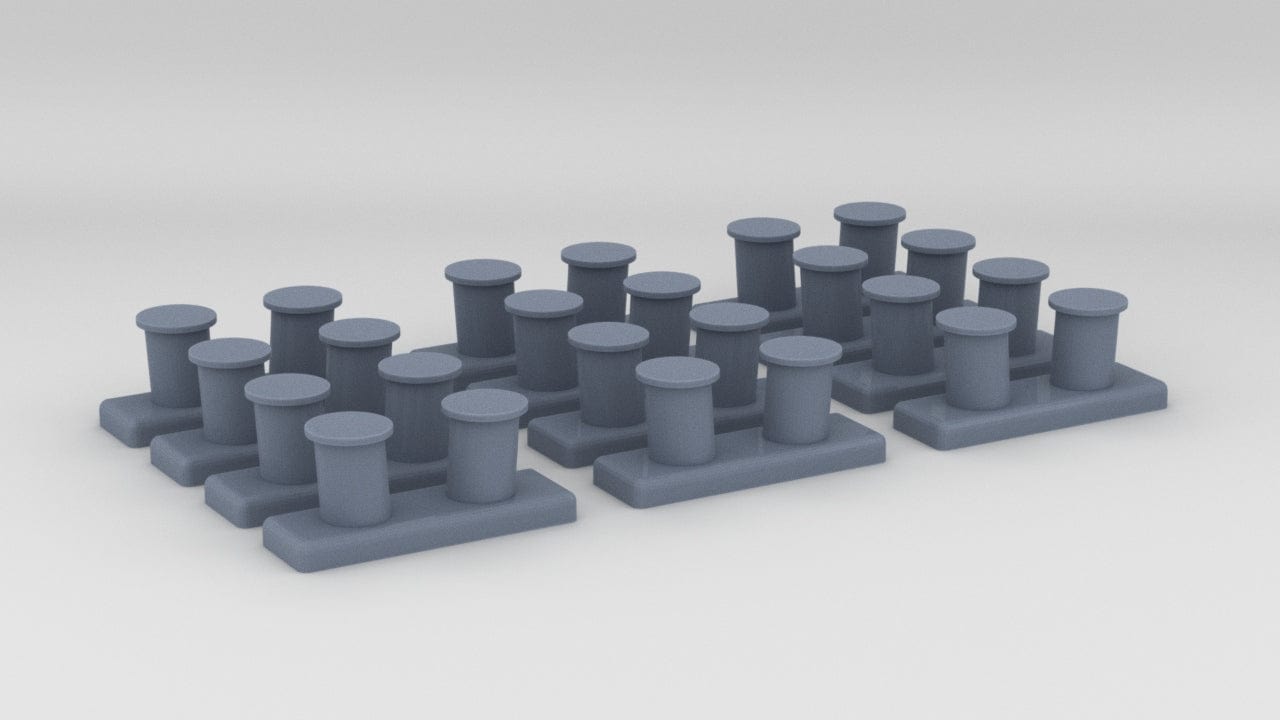 1/100 USS Helena (CL-50) Double Bitt Bollard Set (12pcs) - distefan 3d print