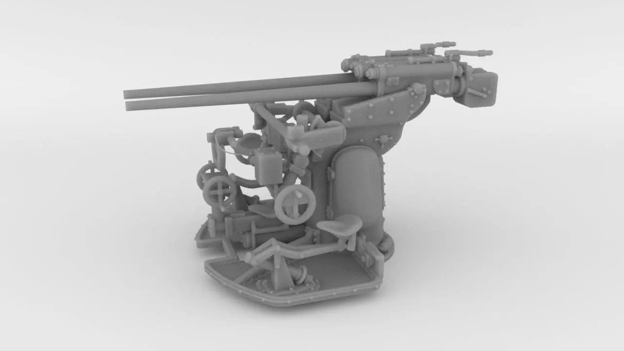 1/100 DKM 3.7cm SK C/30 Twin Gun - distefan 3d print