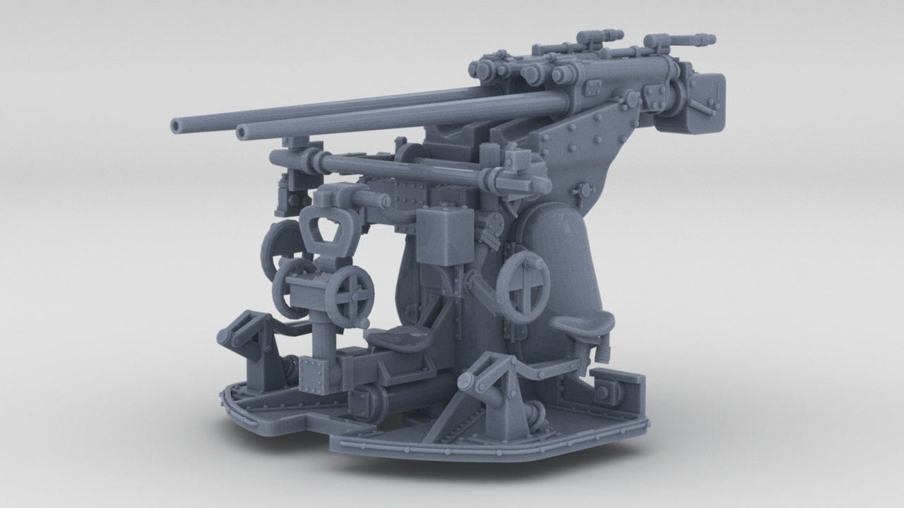 1/100 DKM 3.7cm SK C/30 Twin Gun - distefan 3d print