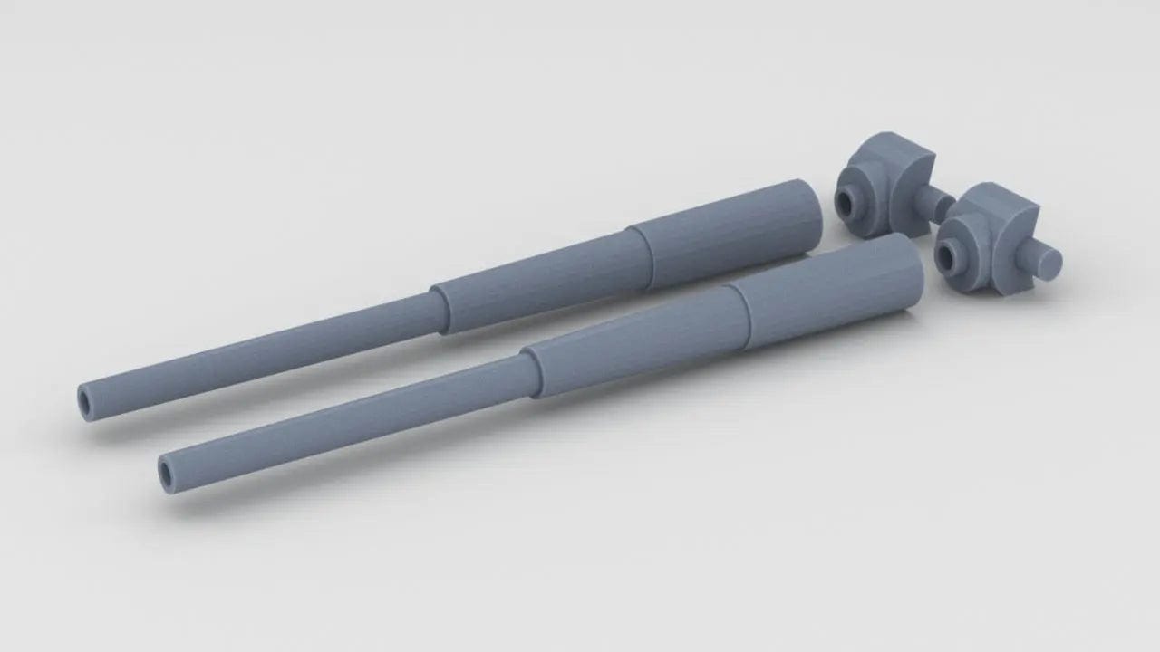 1/100 DKM 38cm (15") SKC/34 Main Gun Barrels Set (2pcs) - distefan 3d print