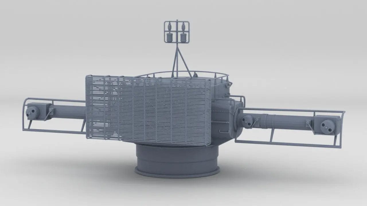 1/100 DKM Bismarck 10.5m Rangefinder w/ FuMO 23 Radar (Forward) - distefan 3d print