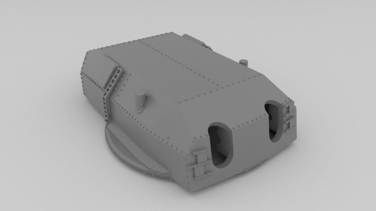 1/100 DKM Bismarck 380mm SK C/34 Turret A & D - distefan 3d print