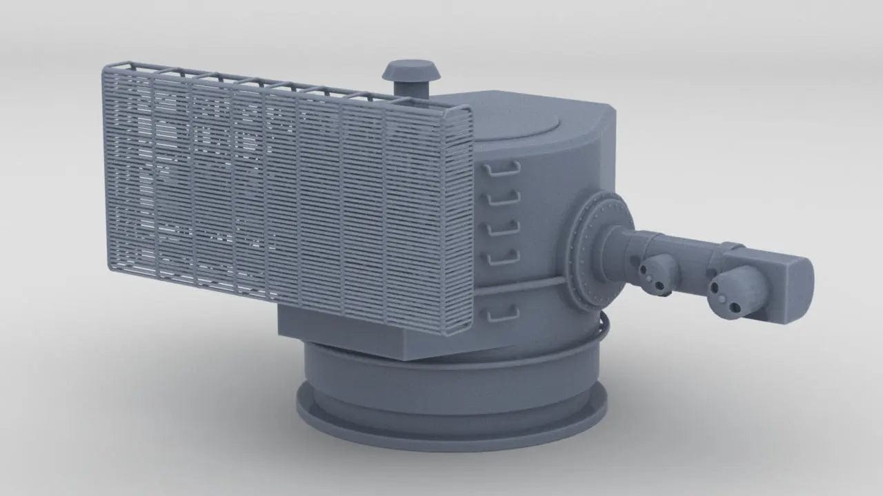 1/100 DKM Bismarck 7m Rangefinder w/ FuMO 23 Radar (Forward) - distefan 3d print