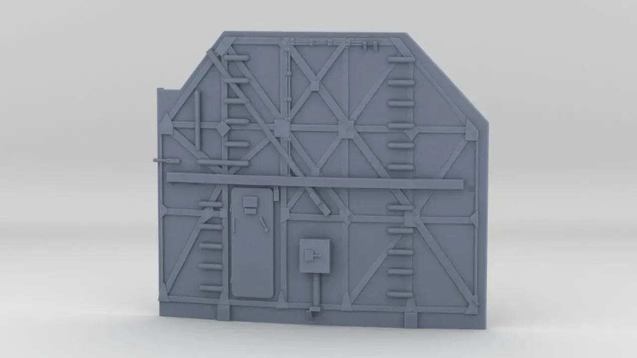 1/100 DKM Bismarck Aft Plane Hangar Door  - distefan 3d print
