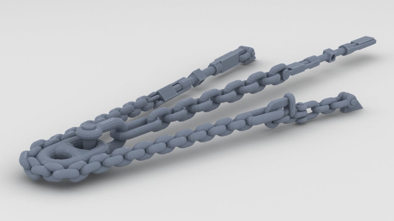 1/100 DKM Bismarck Anchor Chain Stern - distefan 3d print