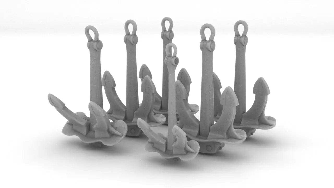 1/100 DKM Bismarck Anchor Set 6pcs - distefan 3d print