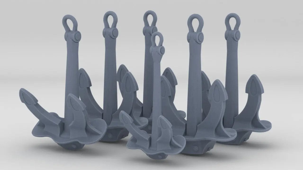 1/100 DKM Bismarck Anchor Set (6pcs) - distefan 3d print