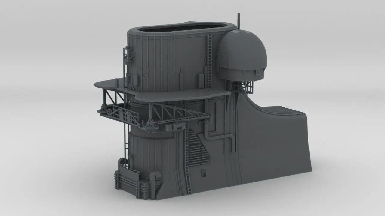 1/100 DKM Bismarck Funnel - distefan 3d print