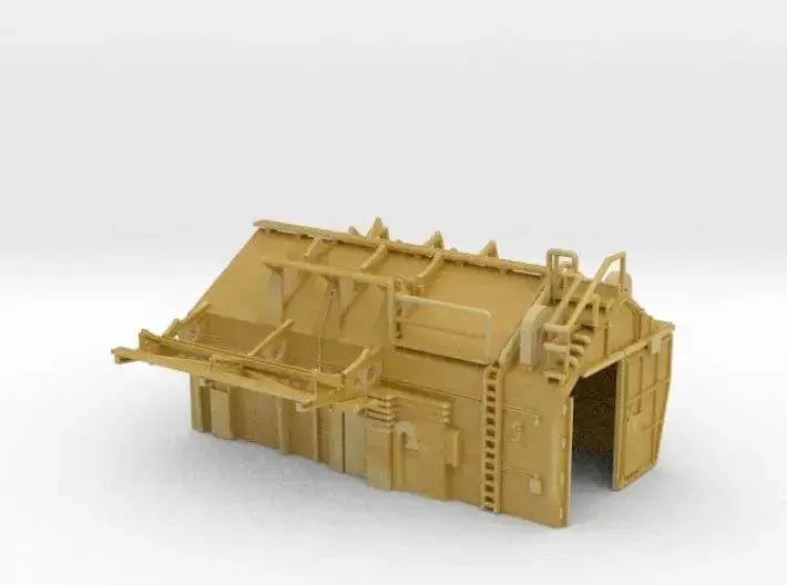 1/100 DKM Bismarck hangar starboard - distefan 3d print