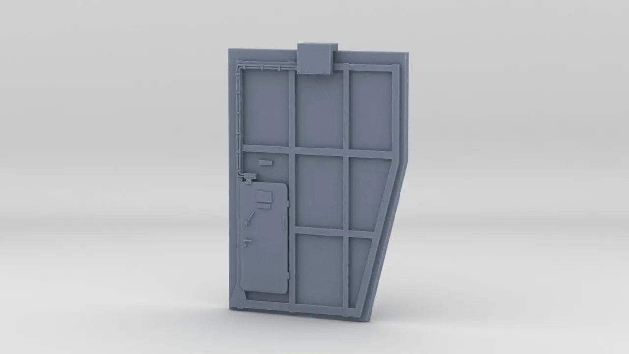 1/100 DKM Bismarck Plane Hangar Door Port - distefan 3d print