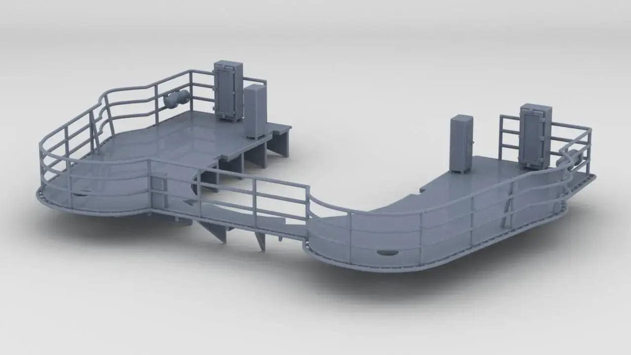 1/100 DKM Bismarck Searchlights Platform - distefan 3d print