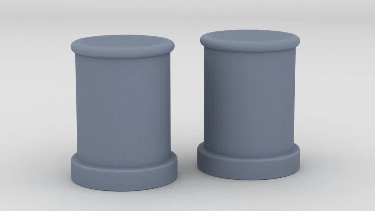 1/100 DKM Bollards Set (2pcs) - distefan 3d print