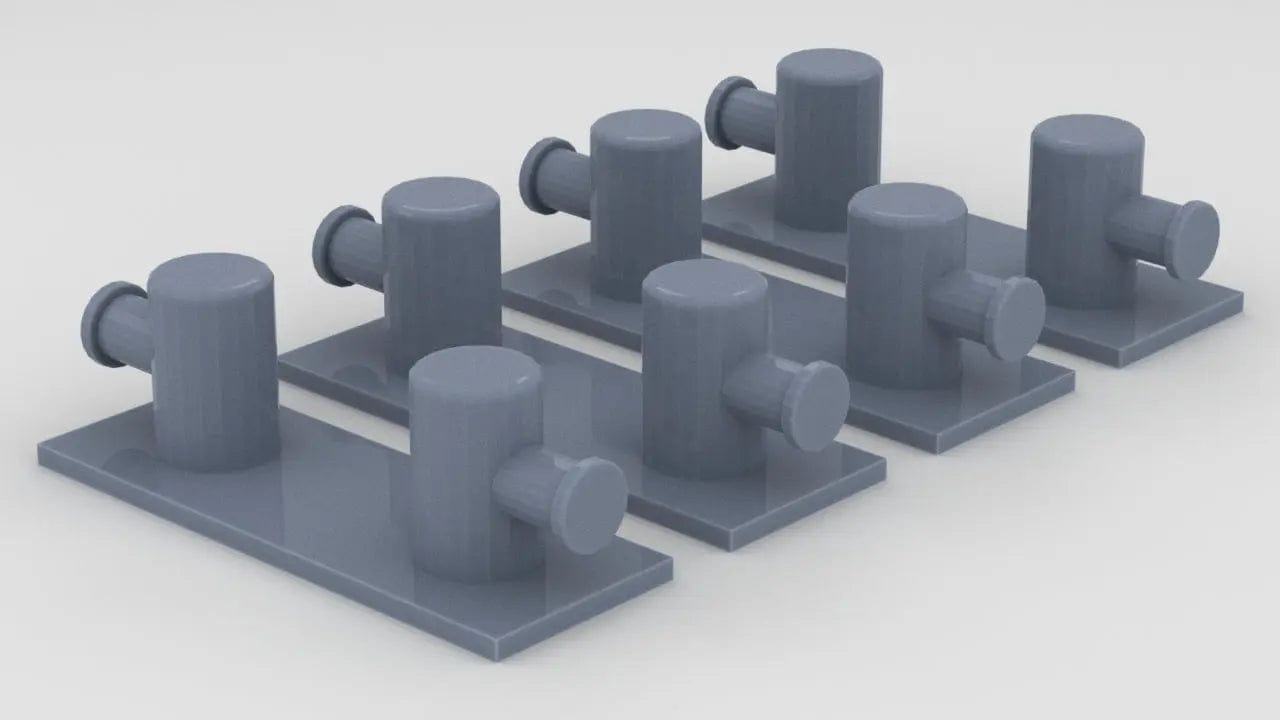 1/100 DKM Destroyer Bollard v2 Set (4pcs) - distefan 3d print