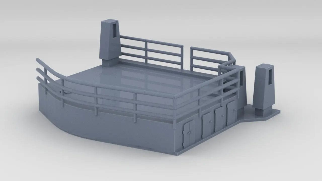 1/100 DKM Graf Zeppelin Forward Gun Platform - distefan 3d print