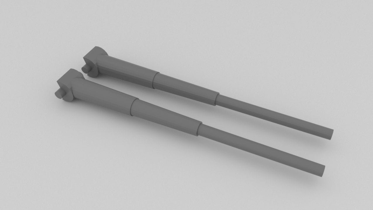 1/100 DKM Gun Barrels for 38cm C/34 Mount Set  - distefan 3d print