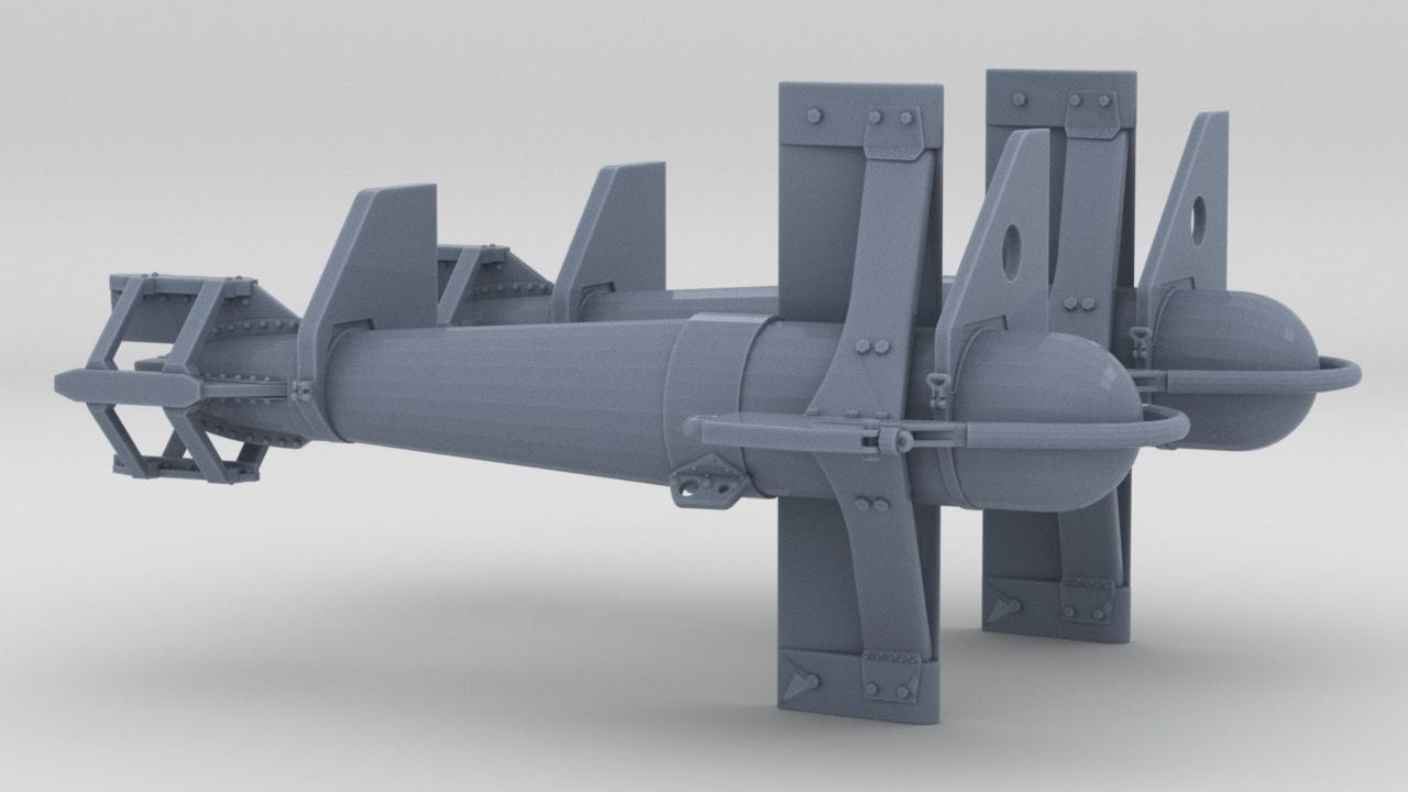 1/100 DKM Paravane Starboard Set (2pcs) - distefan 3d print