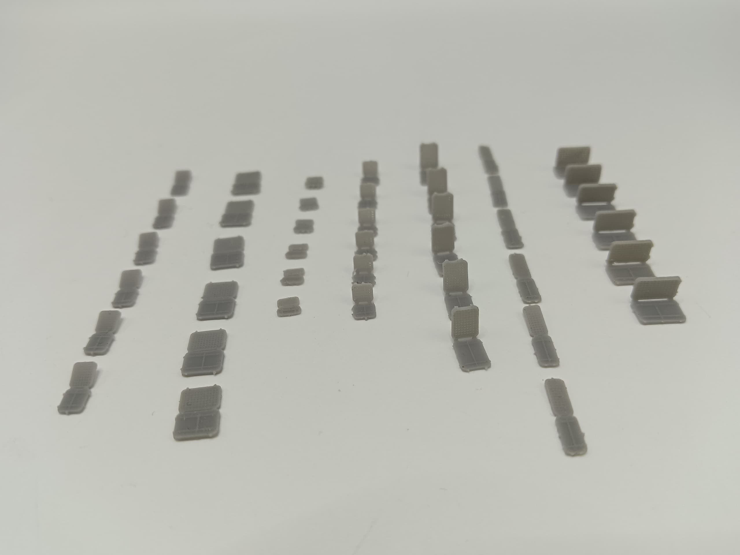 1/100 DKM Port Rectangle Vent Grate Set (35pcs) - distefan 3d print – alternate view
