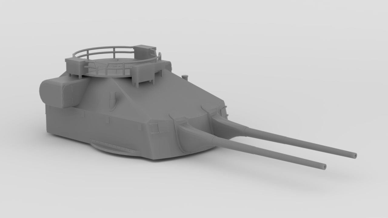 1/100 DKM Prinz Eugen 20.3 cm (8 in) SK L/60 Gun Deck 1- distefan 3d print