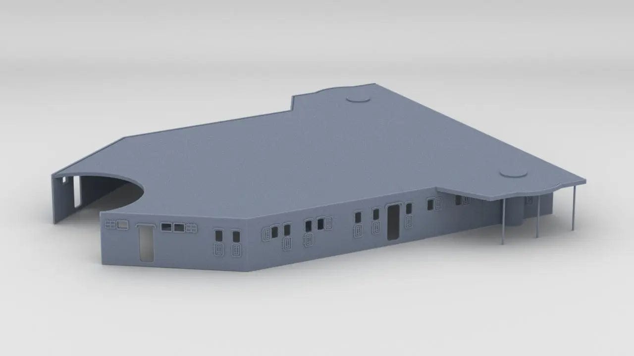 1/100 DKM Prinz Eugen Aft Deck 1- distefan 3d print