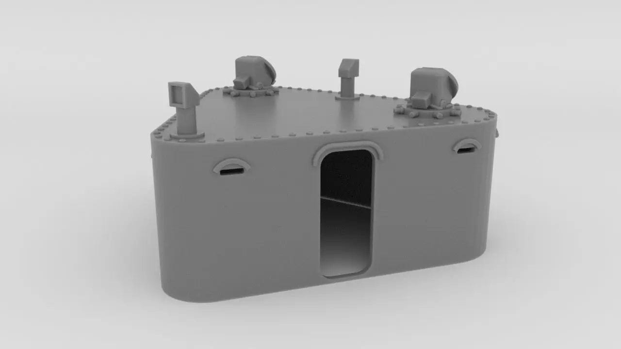 1/100 DKM Prinz Eugen Deck 6 Forward RF Control Post - distefan 3d print