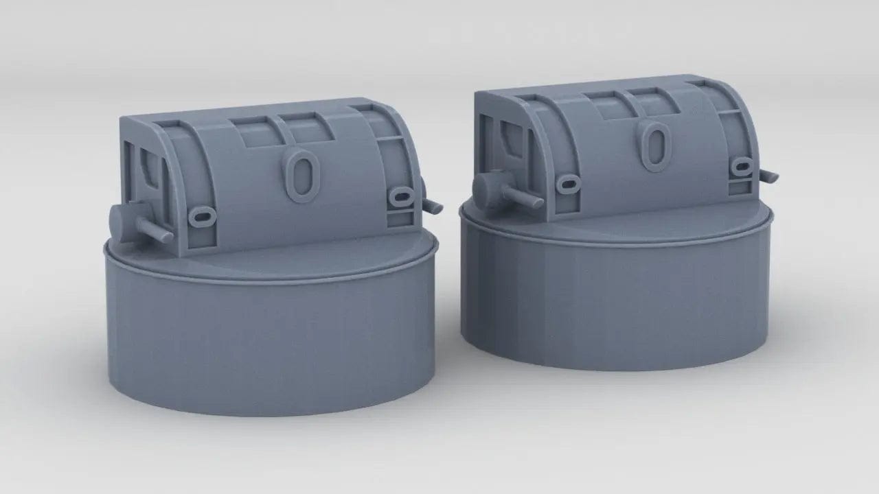 1/100 DKM Prinz Eugen Forward Deck 3m Night Rangefinders - distefan 3d print