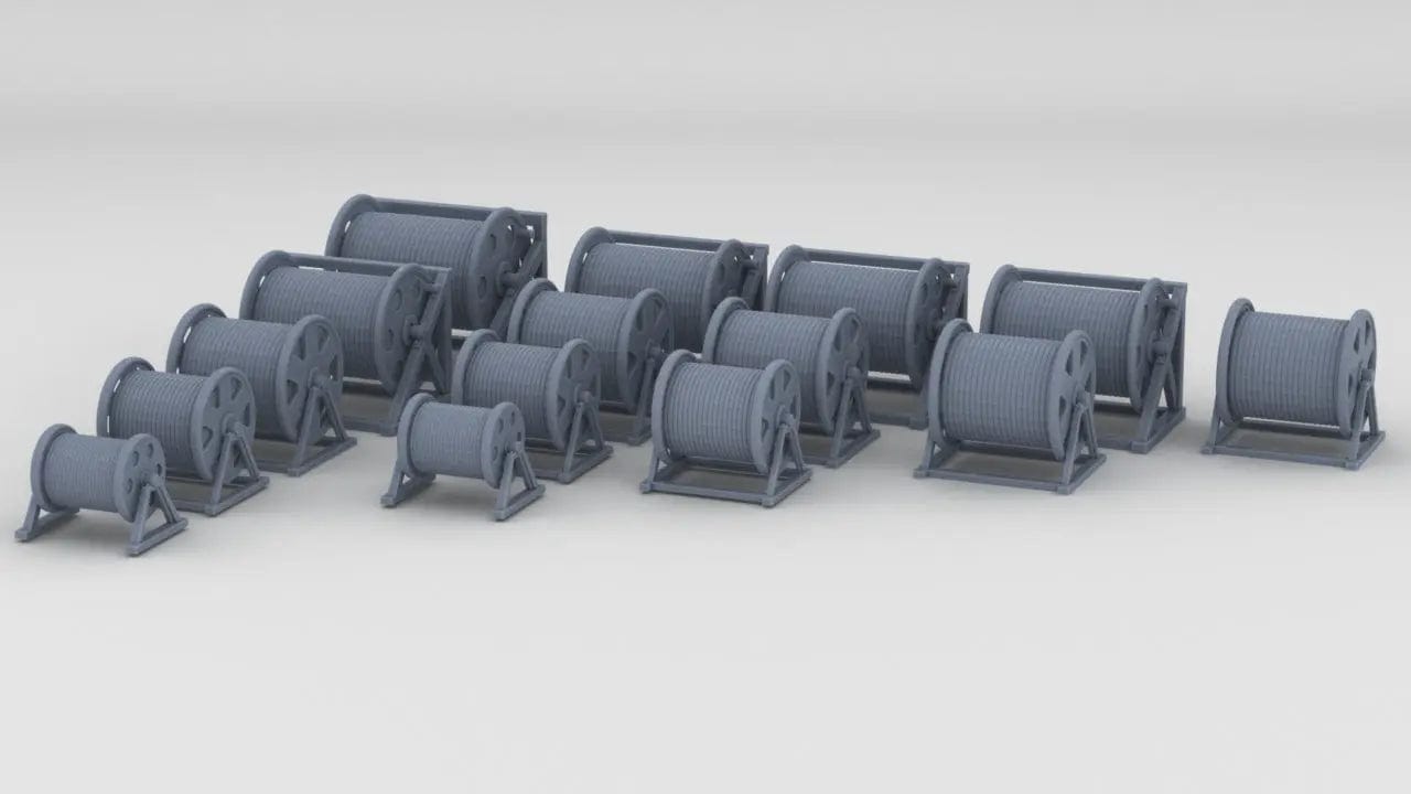 1/100 DKM Rope Reels Set (15pcs) - distefan 3d print