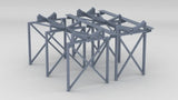 1/100 DKM Scharnhorst Funnel Assembly/Boat Racks Starboard Set (2pcs)