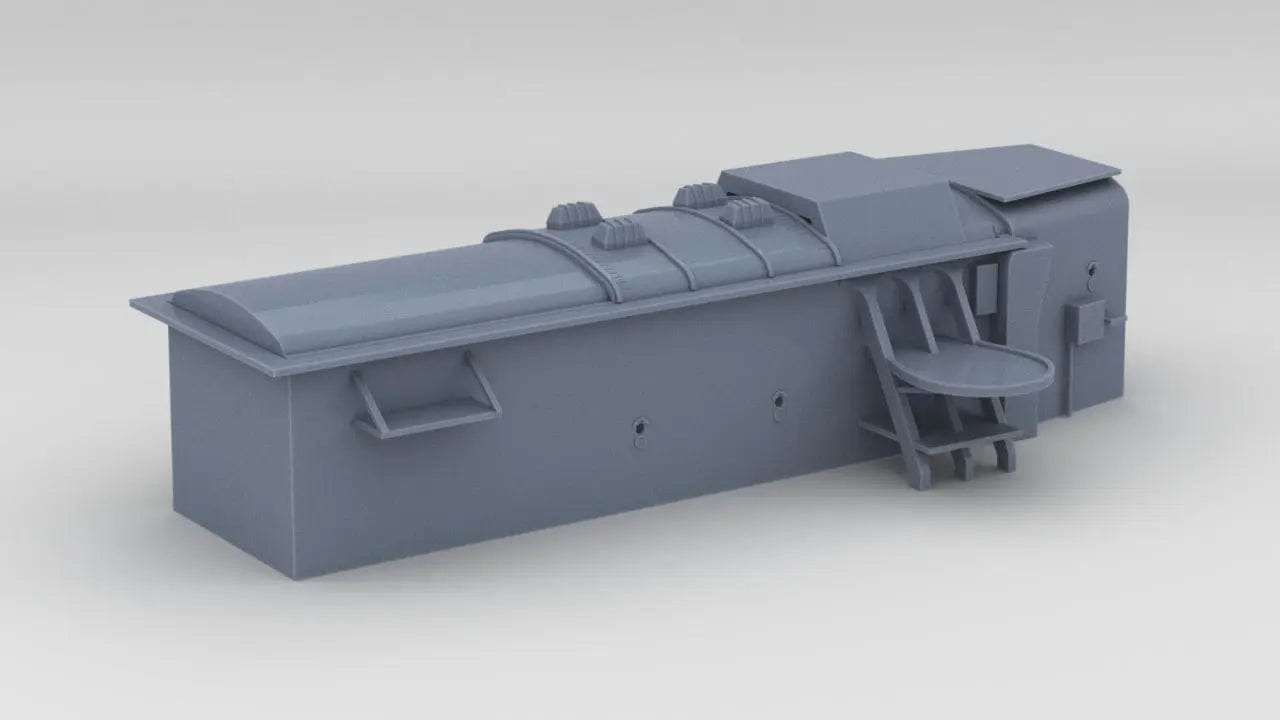 1/100 DKM Scharnhorst Hangar - distefan 3d print
