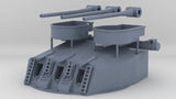 1/100 French Richelieu Aft Triple 152mm Turret A