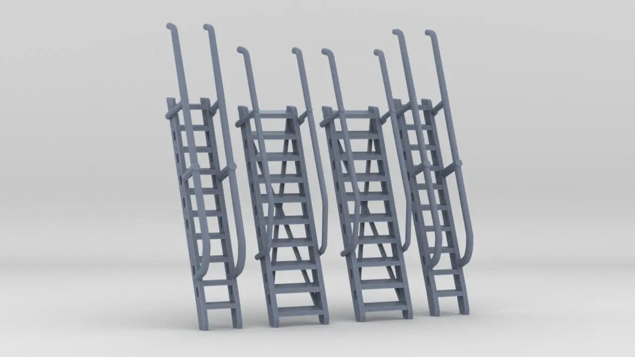 1/100 Germany Typical Ladders Set (4pcs) - distefan 3d print