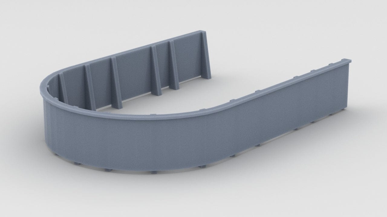 1/100 HMS Elfreda Bow Tub for 3"/50 Dual Purpose Gun - distefan 3d 