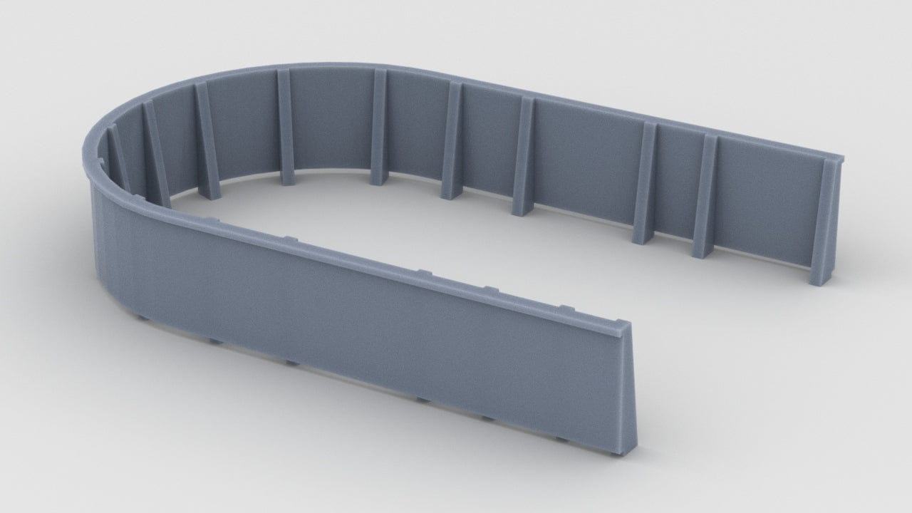 1/100 HMS Elfreda Bow Tub for 3"/50 Dual Purpose Gun - distefan 3d 