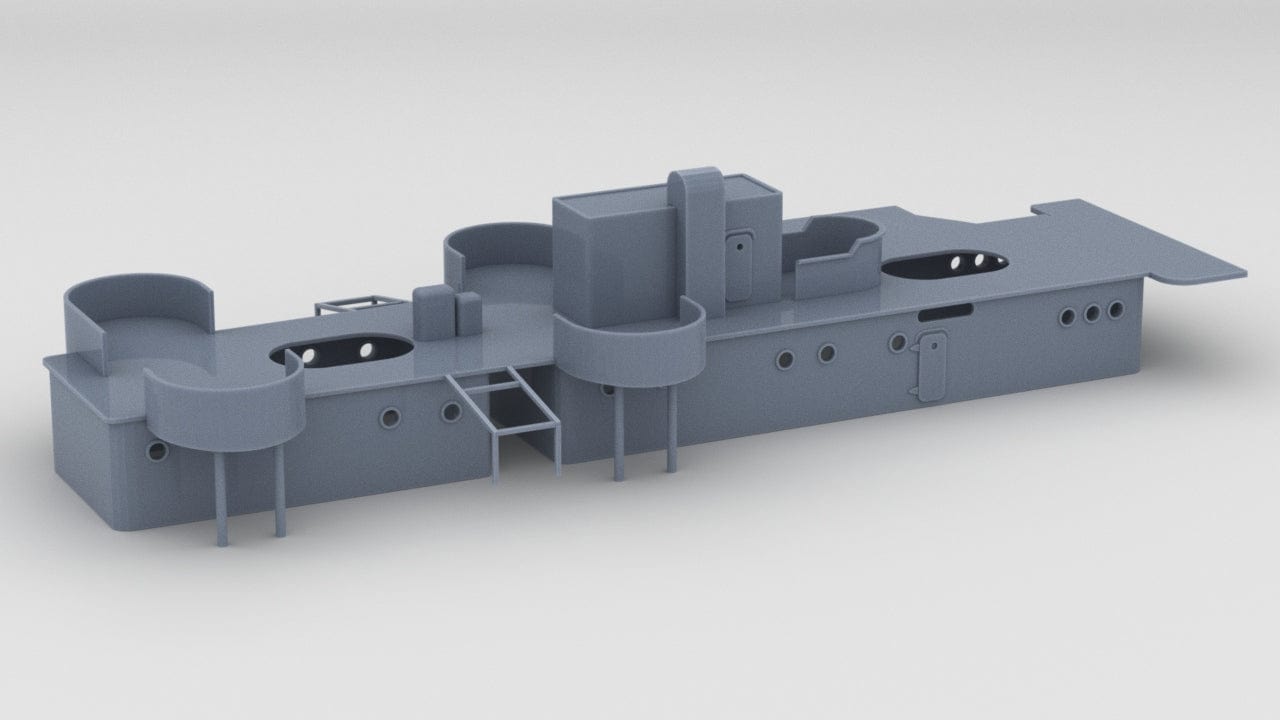 1/100 HMS Elfreda Deck 1 - distefan 3d print