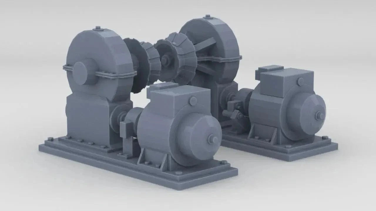 1/100 IJN Electric Deck Winch Set (2pcs) - distefan 3d print