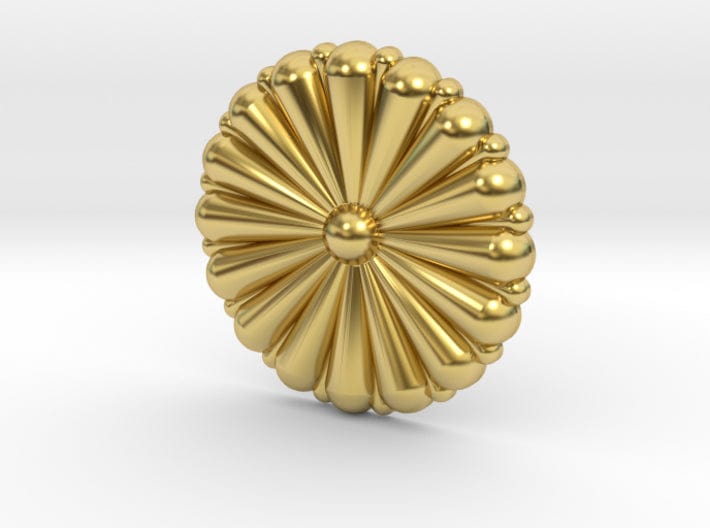 1/100 IJN gold chrysanthemum (metal) - distefan 3d print