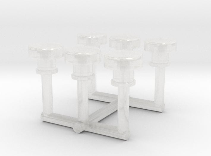 1/100 IJN mushroom type ventilator v2 set 6pcs - distefan 3d print