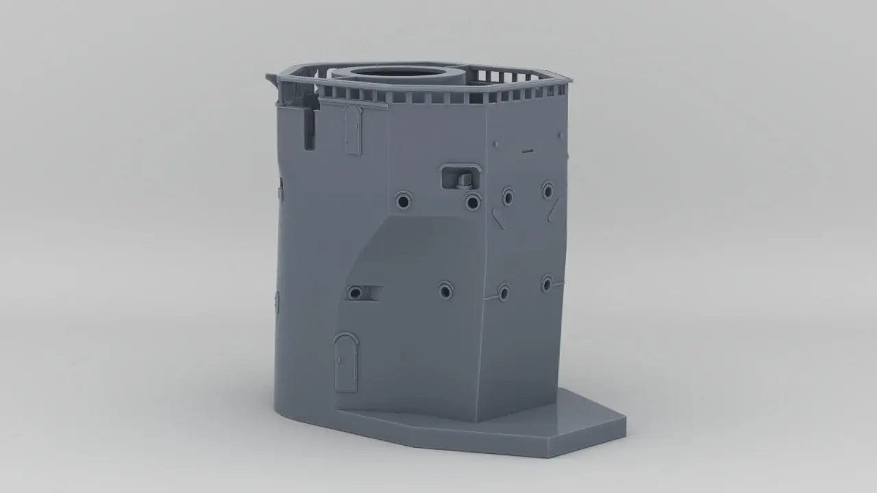 1/100 IJN Yamato Forward Structure Combat Bridge - distefan 3d print – alternate view