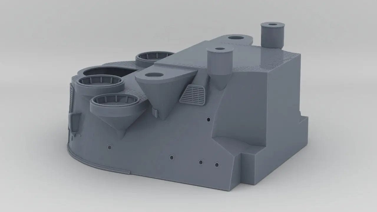 1/100 IJN Yamato Forward Structure - distefan 3d print – alternate view