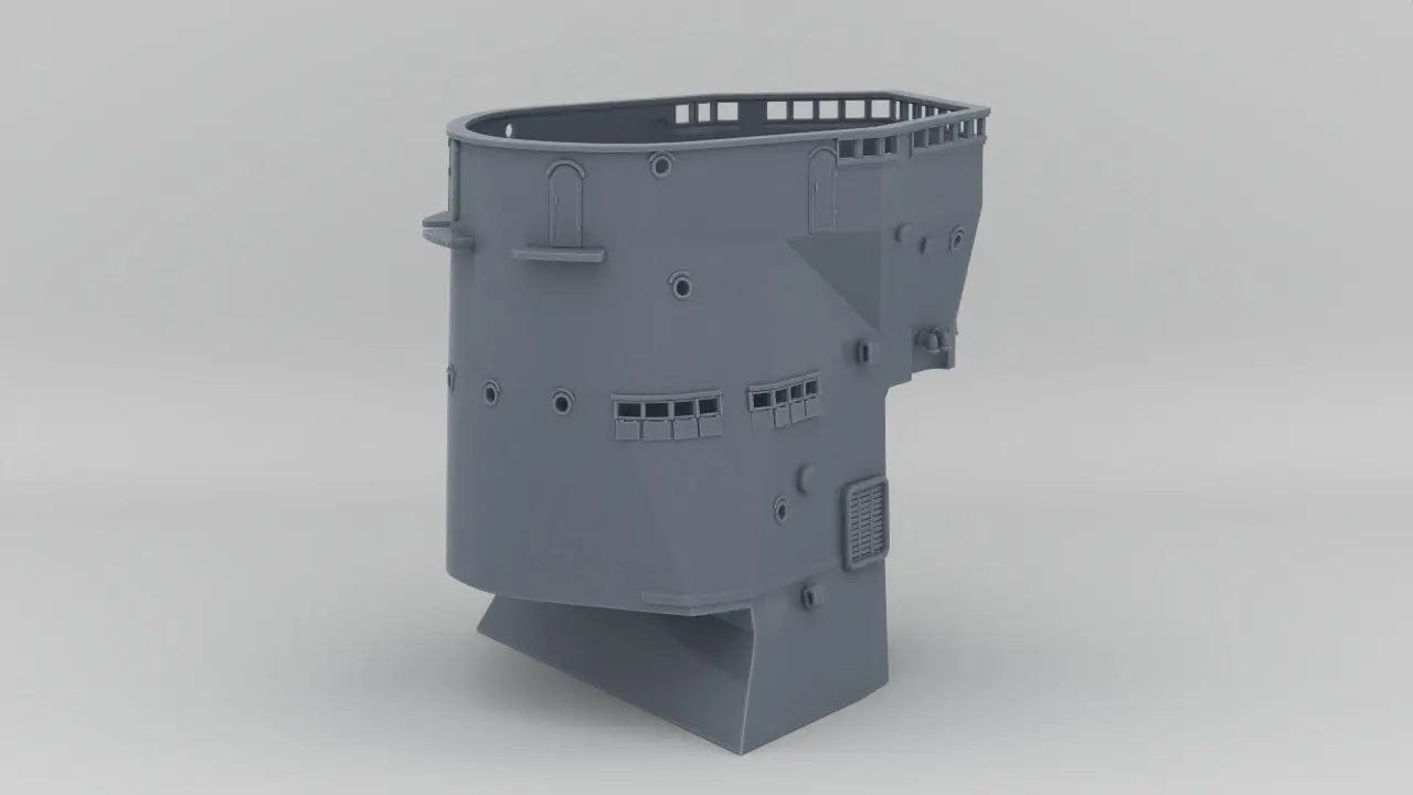 1/100 IJN Yamato Forward Structure Navigation Bridge - distefan 3d print