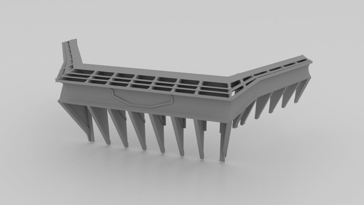 1/100 IJN Yamato Lower Wind Baffle - distefan 3d print