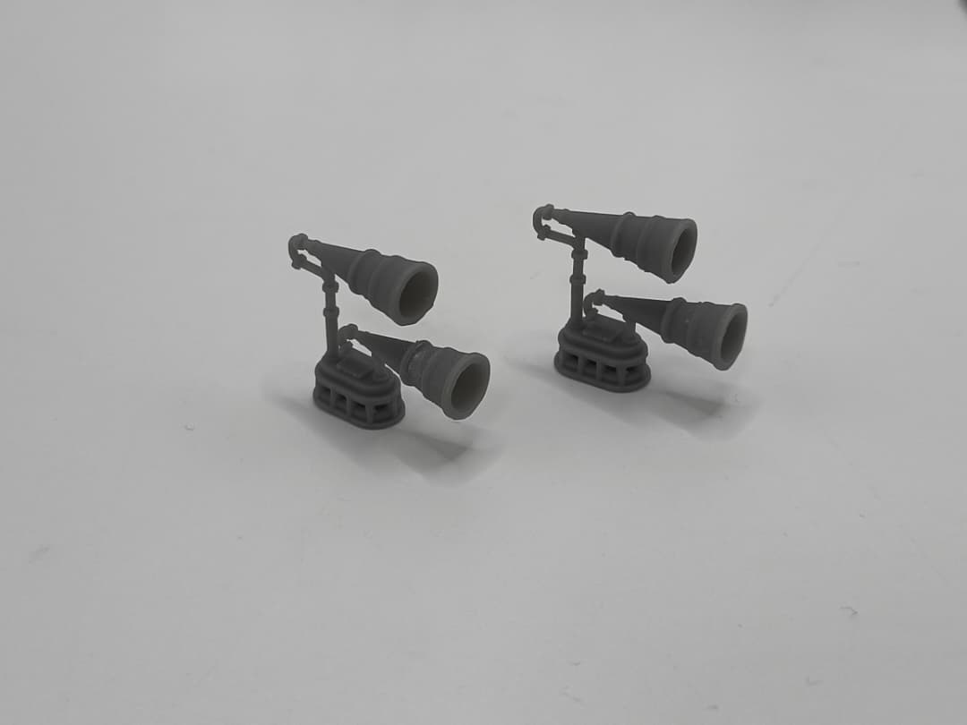 1/100 IJN Yamato Type 22 Surface Search Radar Horn Set (2pcs) - distefan 3d print – alternate view