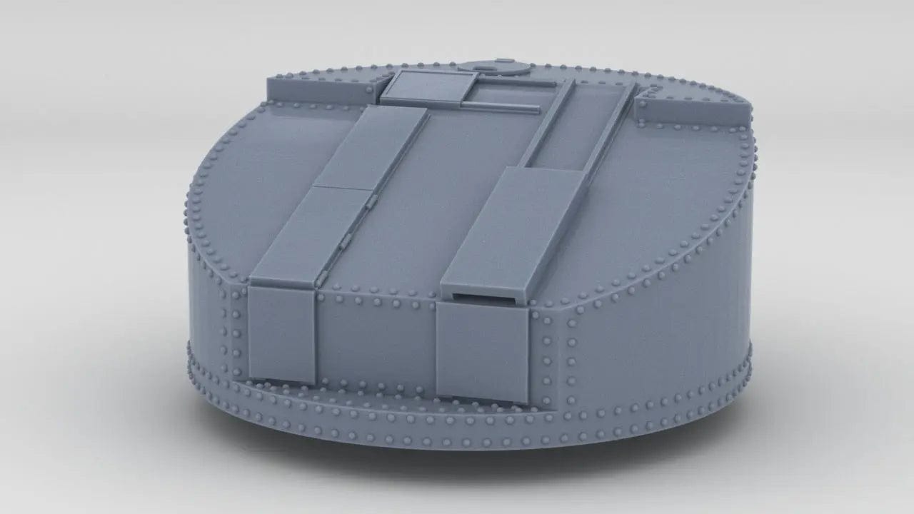 1/100 IJN Yamato Type 95 Machine Gun Control Tower - distefan 3d print