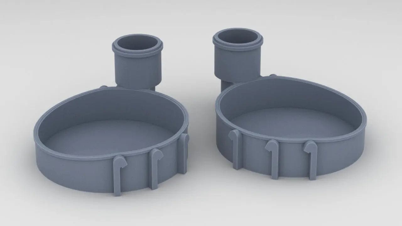 1/100 Richelieu Aft 40mm Tub Set (2pcs) - distefan 3d print