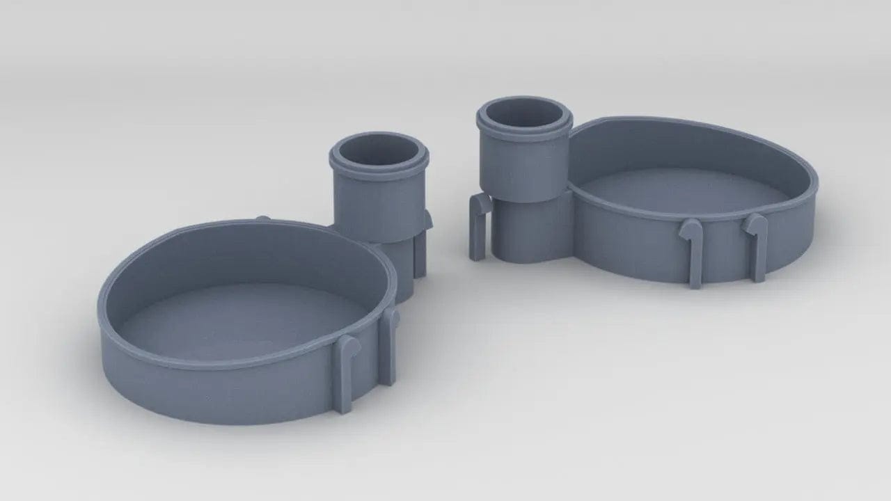 1/100 Richelieu Aft 40mm Tubs Set (2pcs) - distefan 3d print