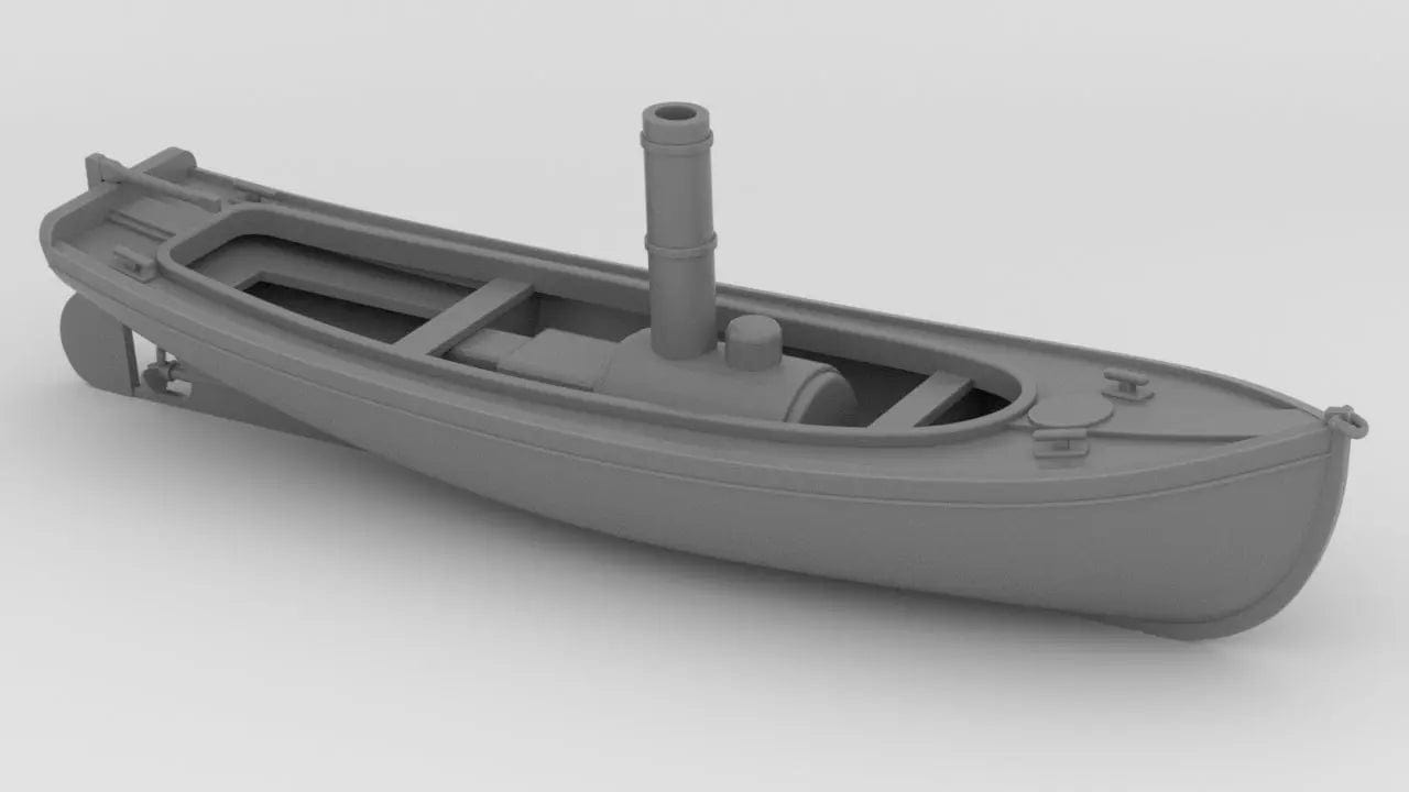 1/100 SMS Emden - Dampfbelboot Kl. II - Distefan 3D Print