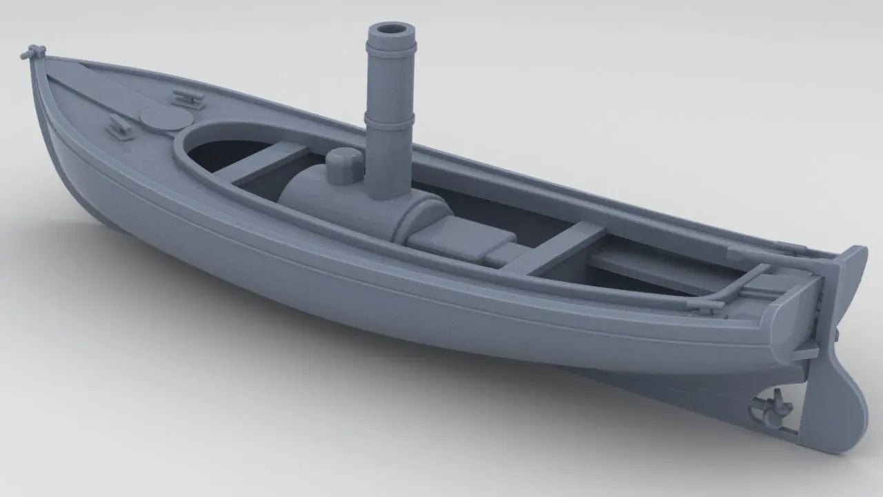 1/100 SMS Emden - Dampfbelboot Kl. II - Distefan 3D Print