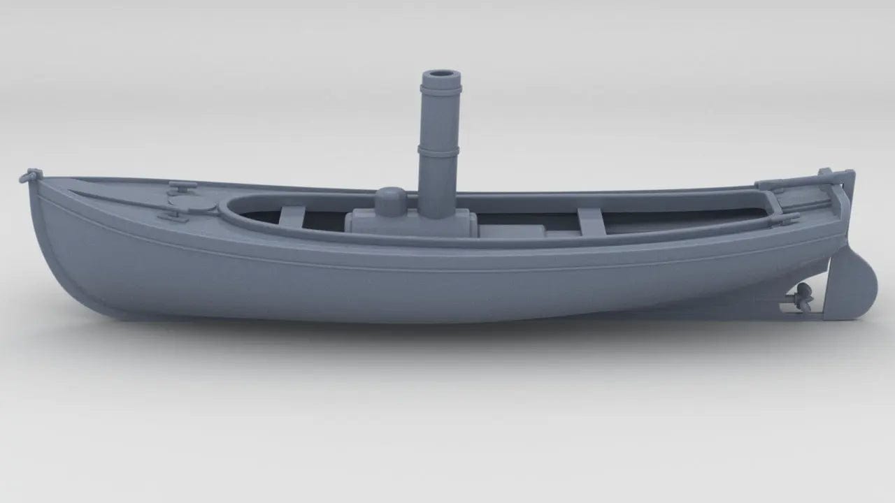 1/100 SMS Emden - Dampfbelboot Kl. II - Distefan 3D Print